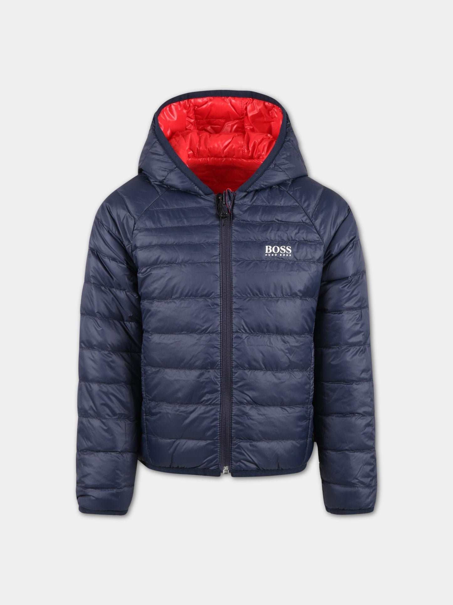Piumino reversibile per bambino con logo,Hugo Boss,J26457 97E