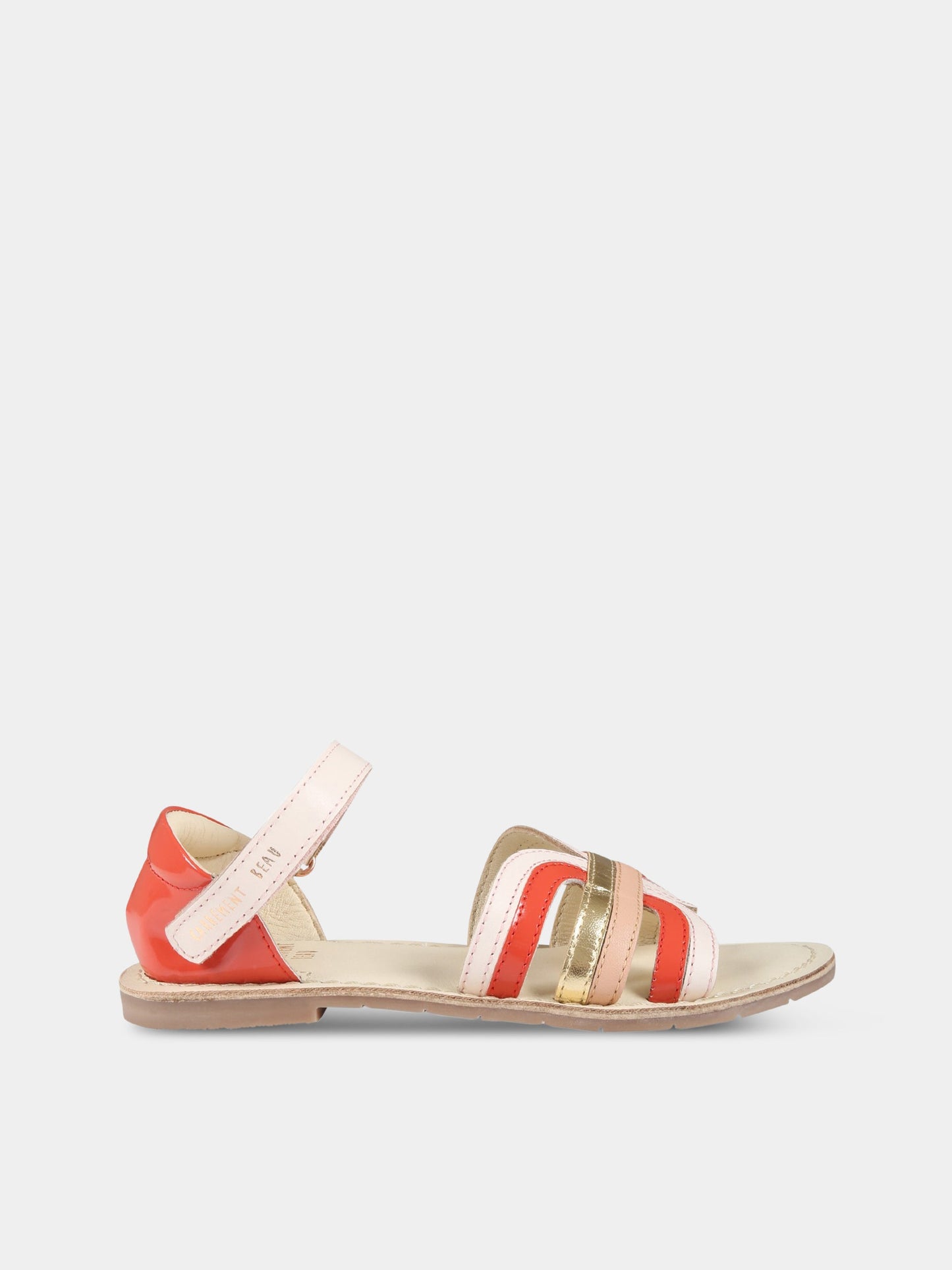 Sandali multicolor per bambina con dettaglio rosso,Carrement Beau,Y09035 Z41