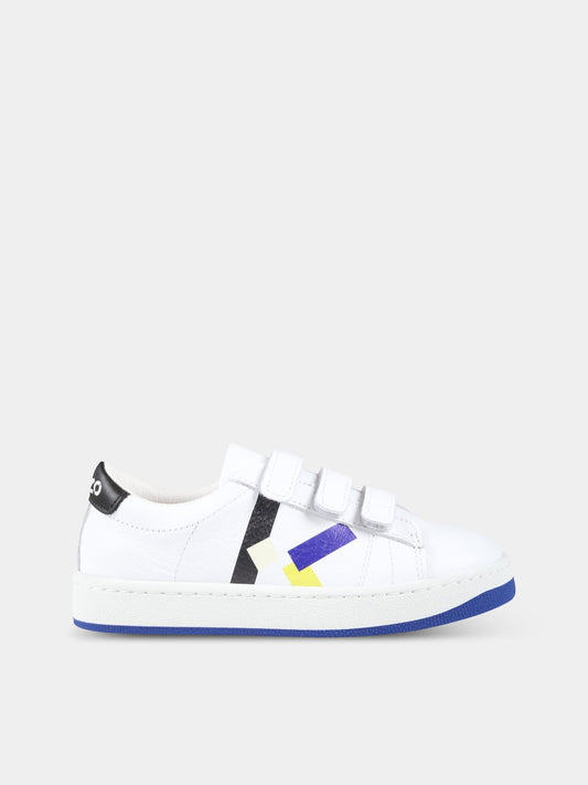Sneakers bianche per bambino con logo,Kenzo Kids,K29079 10B