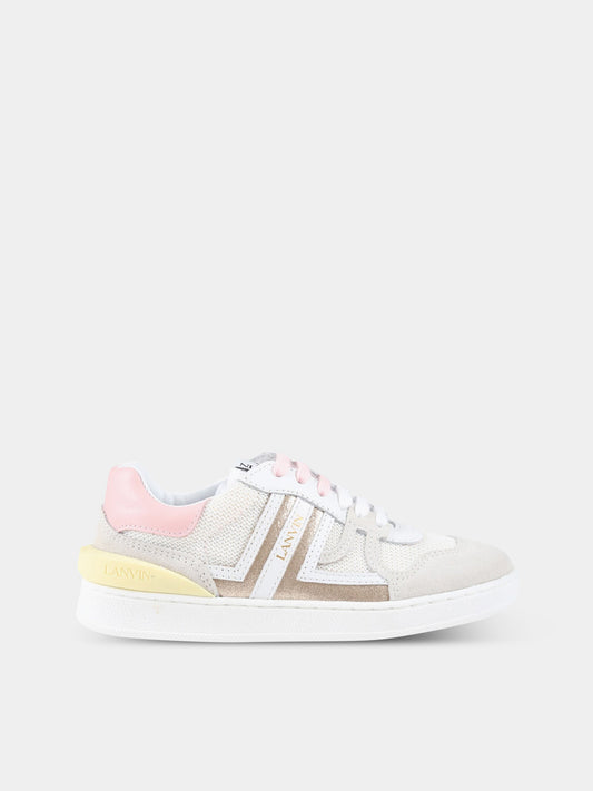 Sneakers bianche per bambina con logo,Lanvin Petite,N19032 N25