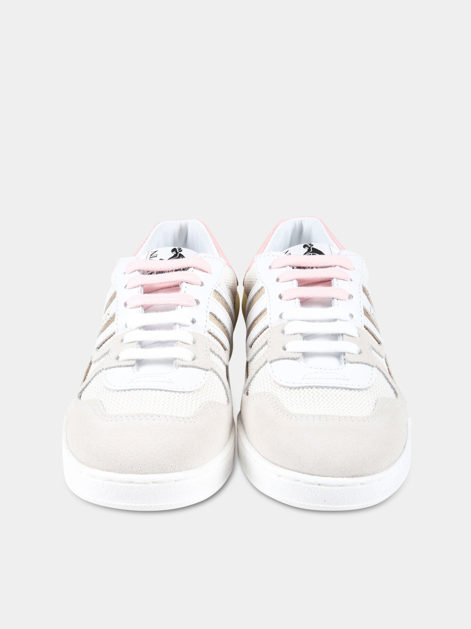 Sneakers bianche per bambina con logo,Lanvin Petite,N19032 N25