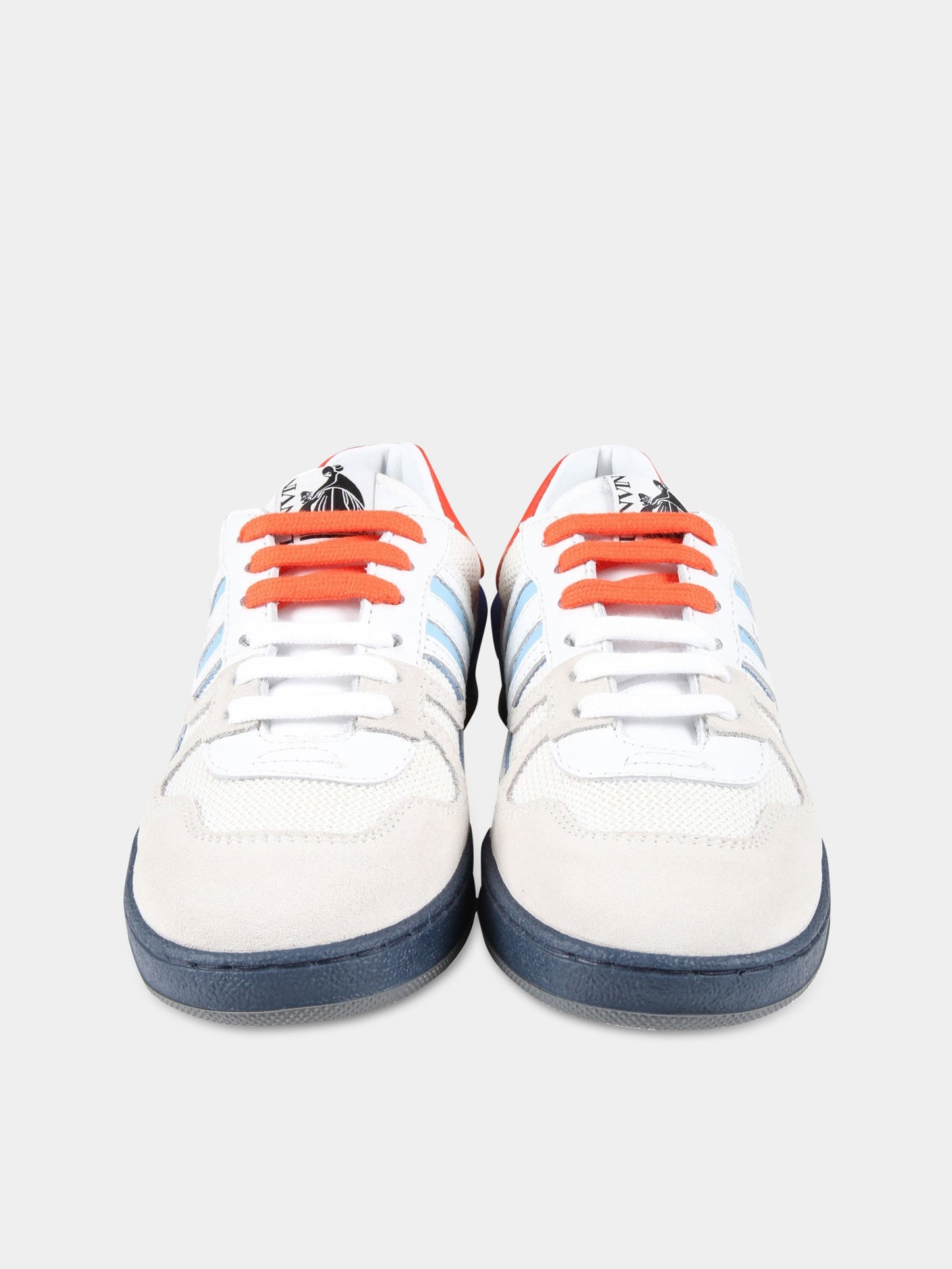 Sneakers bianche per bambino con logo,Lanvin Petite,N29018 78J