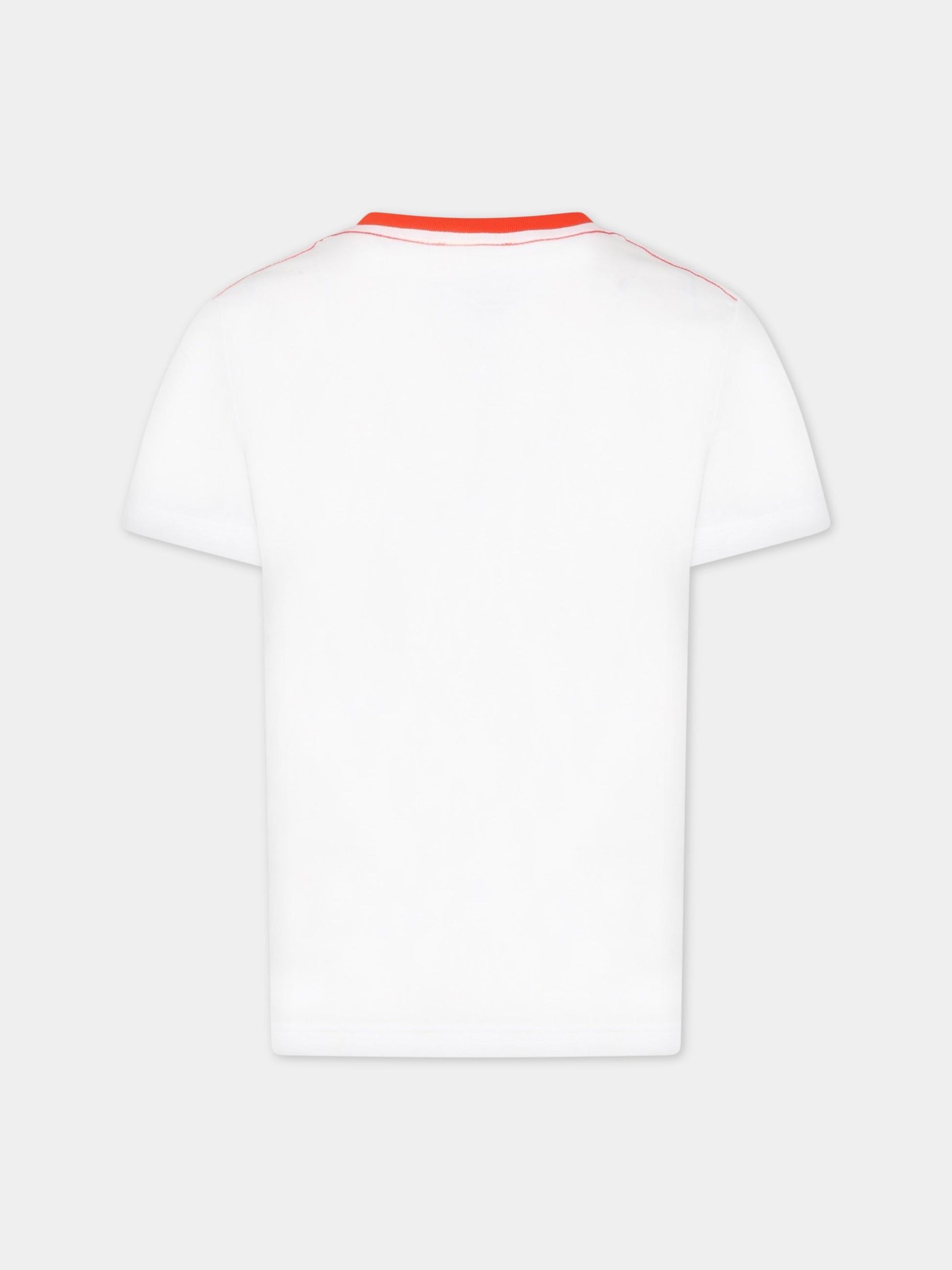 T-shirt bianca per bambino con logo,Little Marc Jacobs,W25533 10B