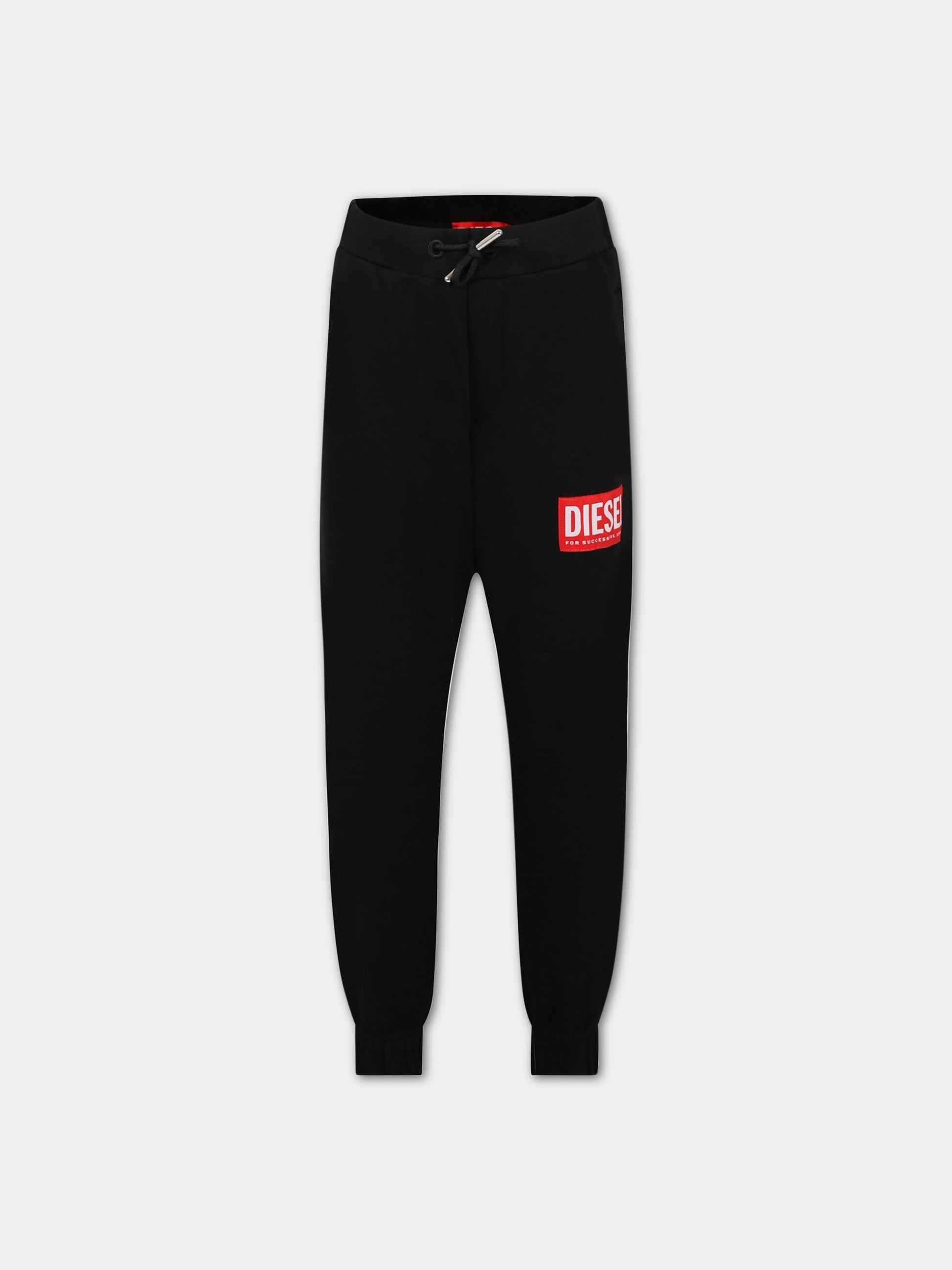Pantaloni nero per bambino con logo,Diesel,J01006 0GRAC K900