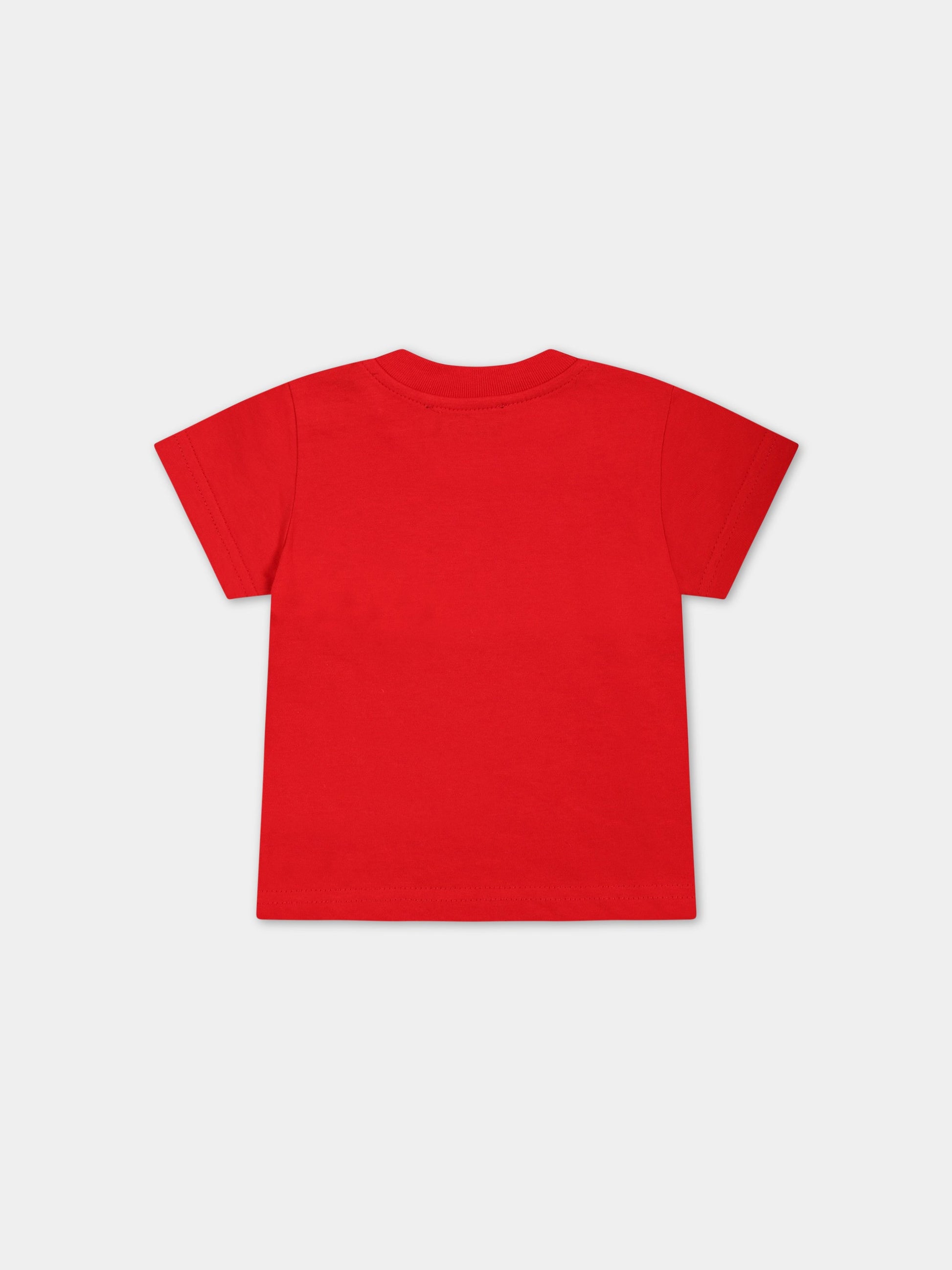 T-shirt rossa per neonato con logo,Diesel,K00218 00YI9 K405