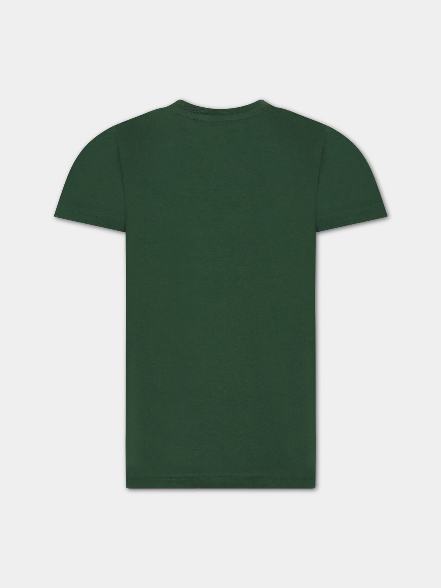 T-shirt verde per bambino con logo,Diesel,00J574 00YI9 K50L
