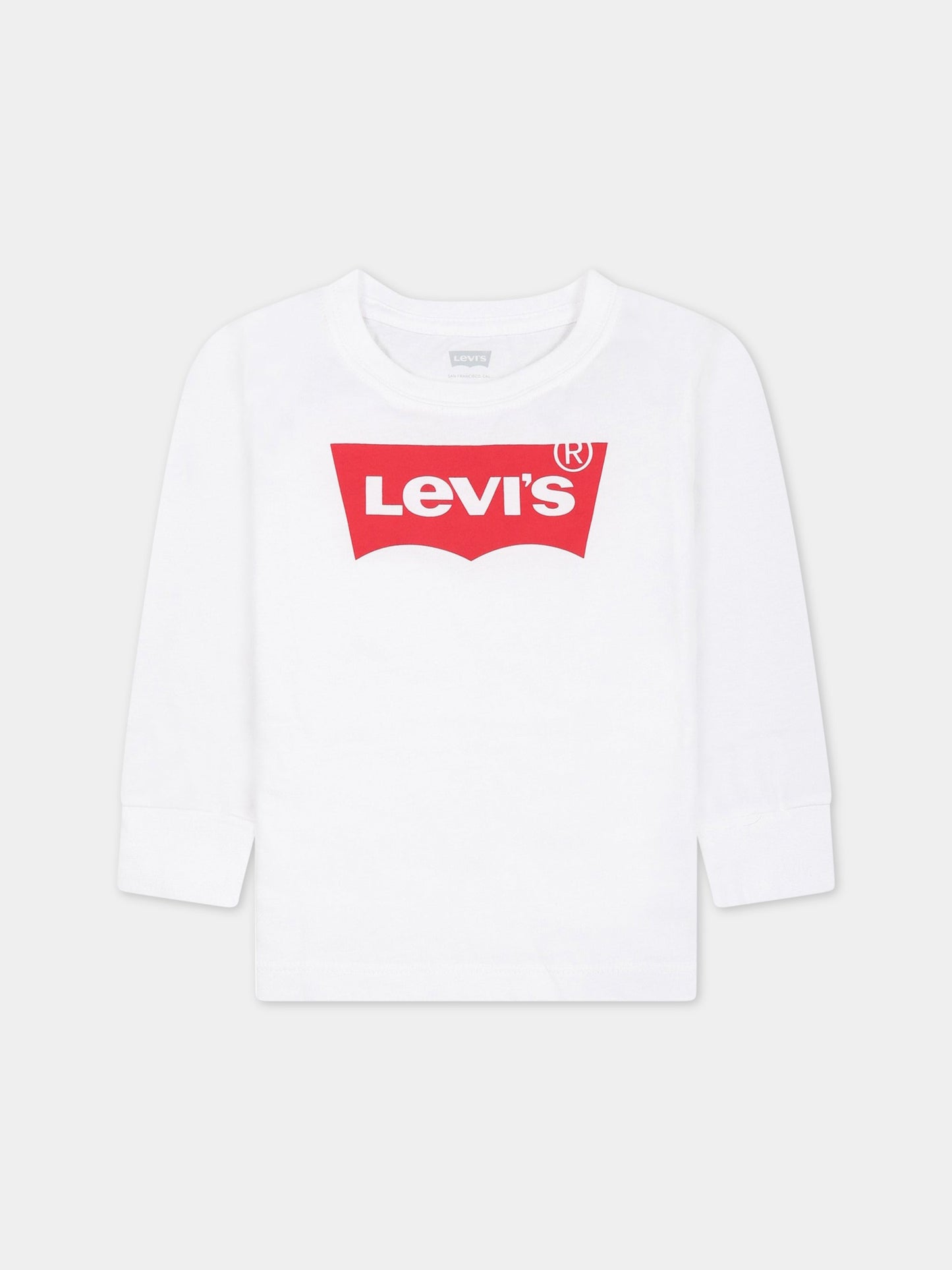 T-shirt bianca per neonato con logo,Levi's Kids,6E8646 001
