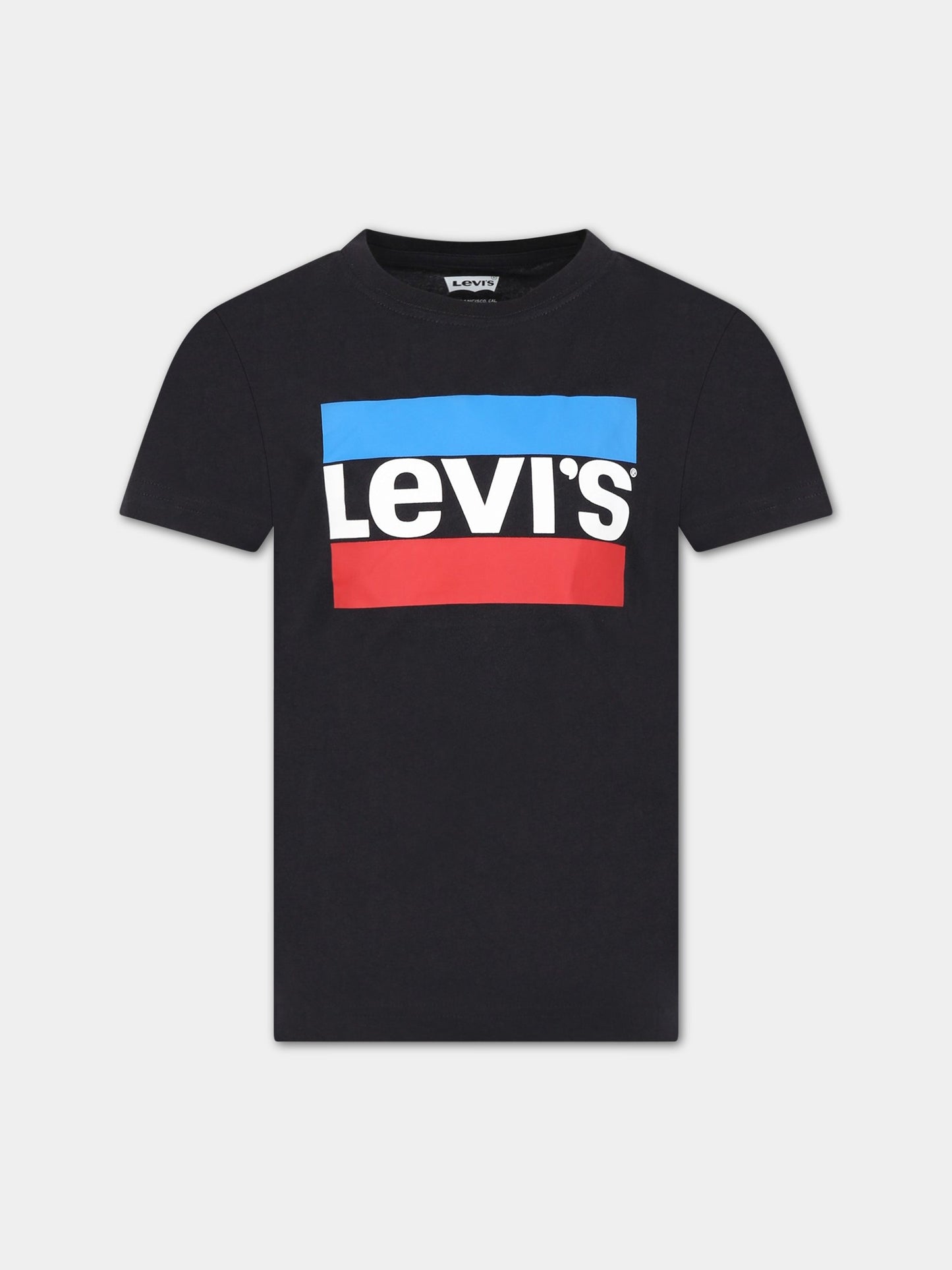 T-shirt nera per bambino con logo,Levi's Kids,8E8568 023