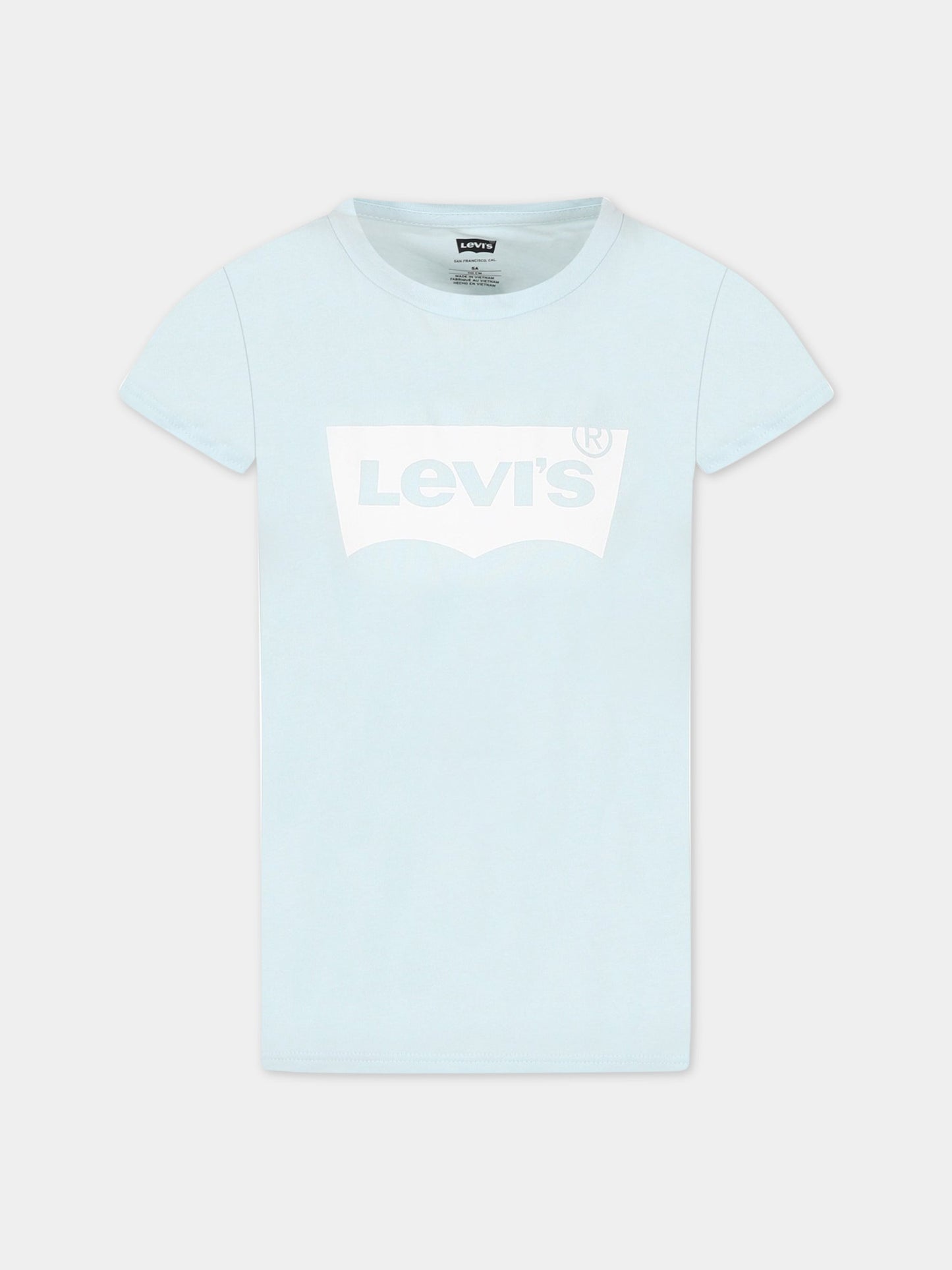 T-shirt celeste per bambino con logo,Levi's Kids,3E4234 BAM