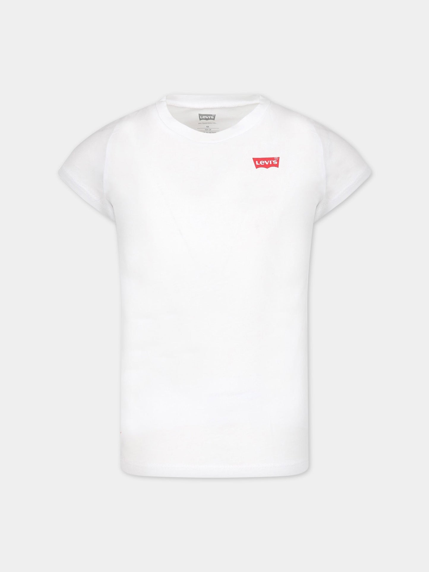 T-shirt bianca per bambina con logo,Levi's Kids,EC967 001