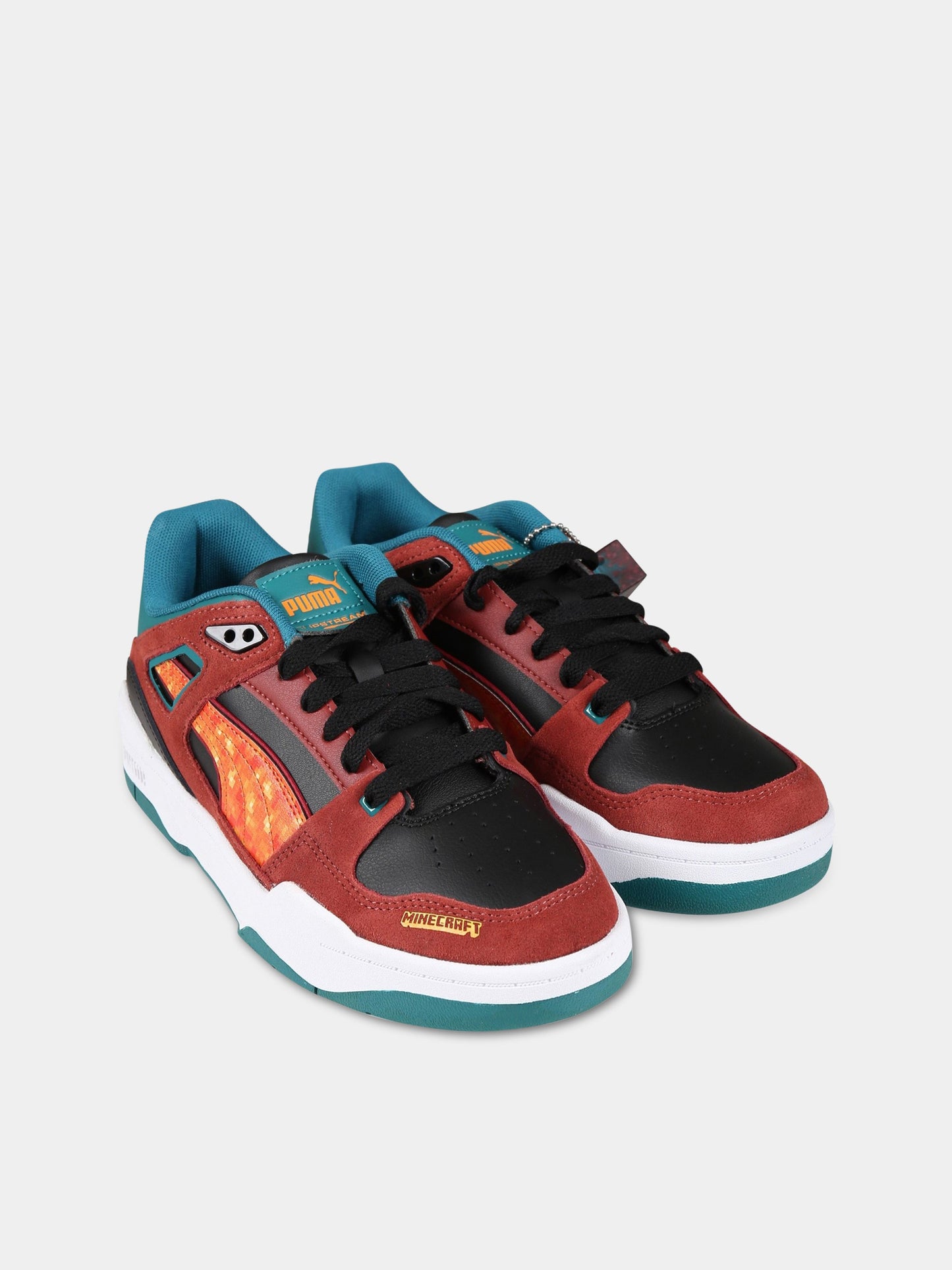 Sneakers multicolor per bambino con logo e stampa Minecraft,Puma,386128 01