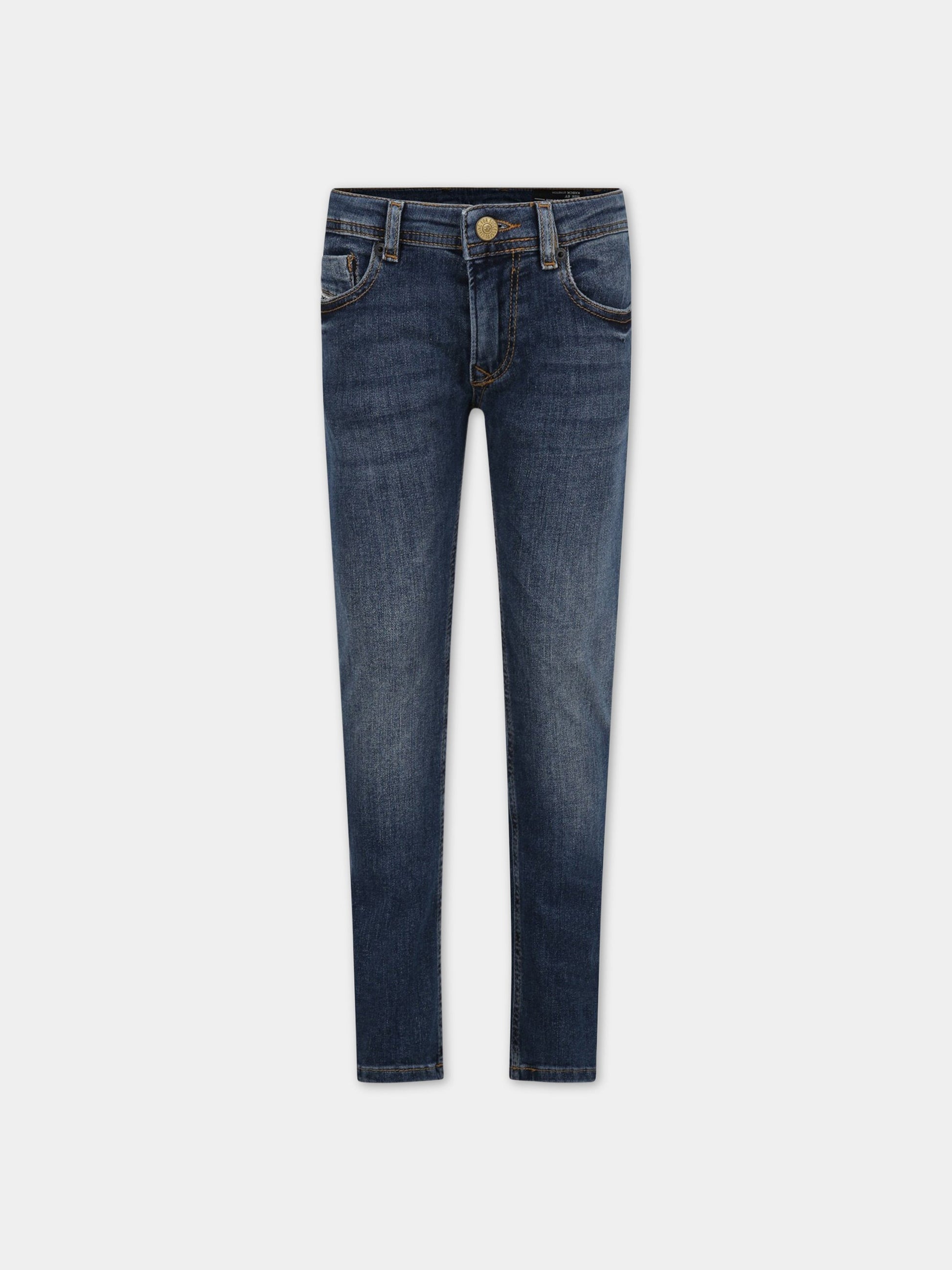 Jeans blu per bambino con logo,Diesel,00J3RJ KXBCK K01