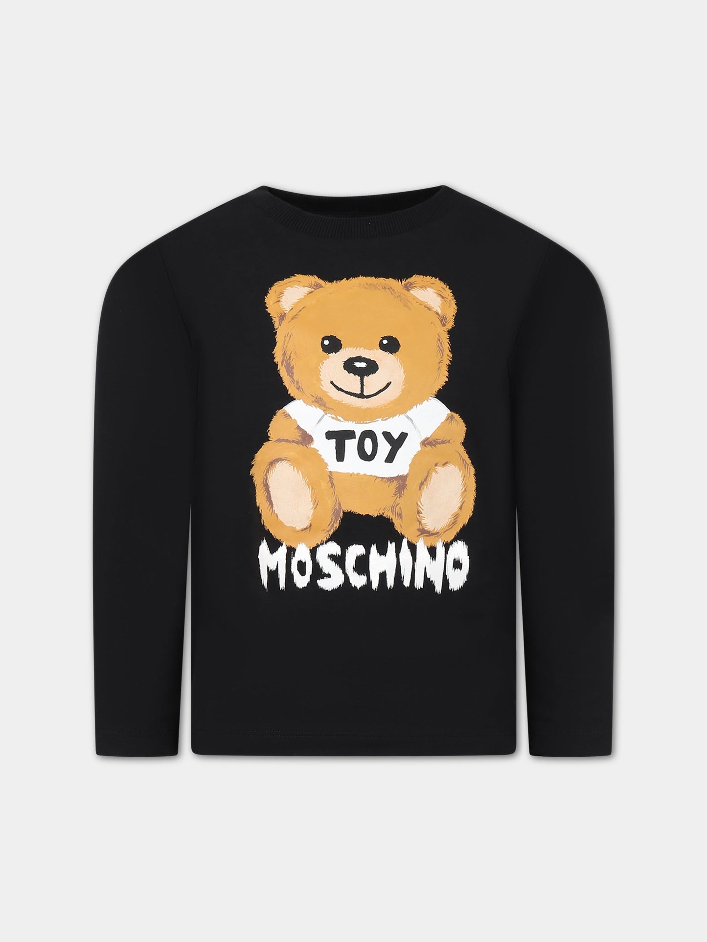 Set nero per bambini con Teddy Bear e logo,Moschino Kids,HOK024 LBBA5 82581