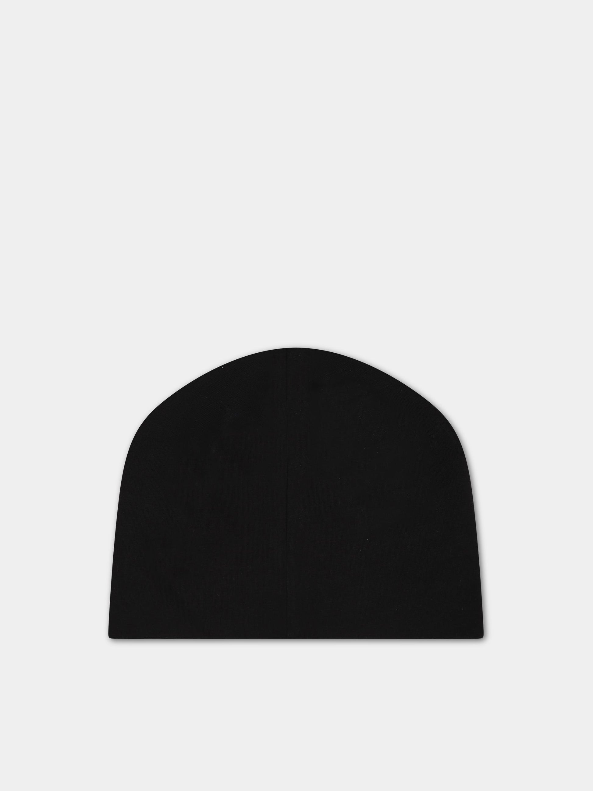 Berretto nero per bambini con Teddy bear e logo,Moschino Kids,HSX00Z LDA16 60100 