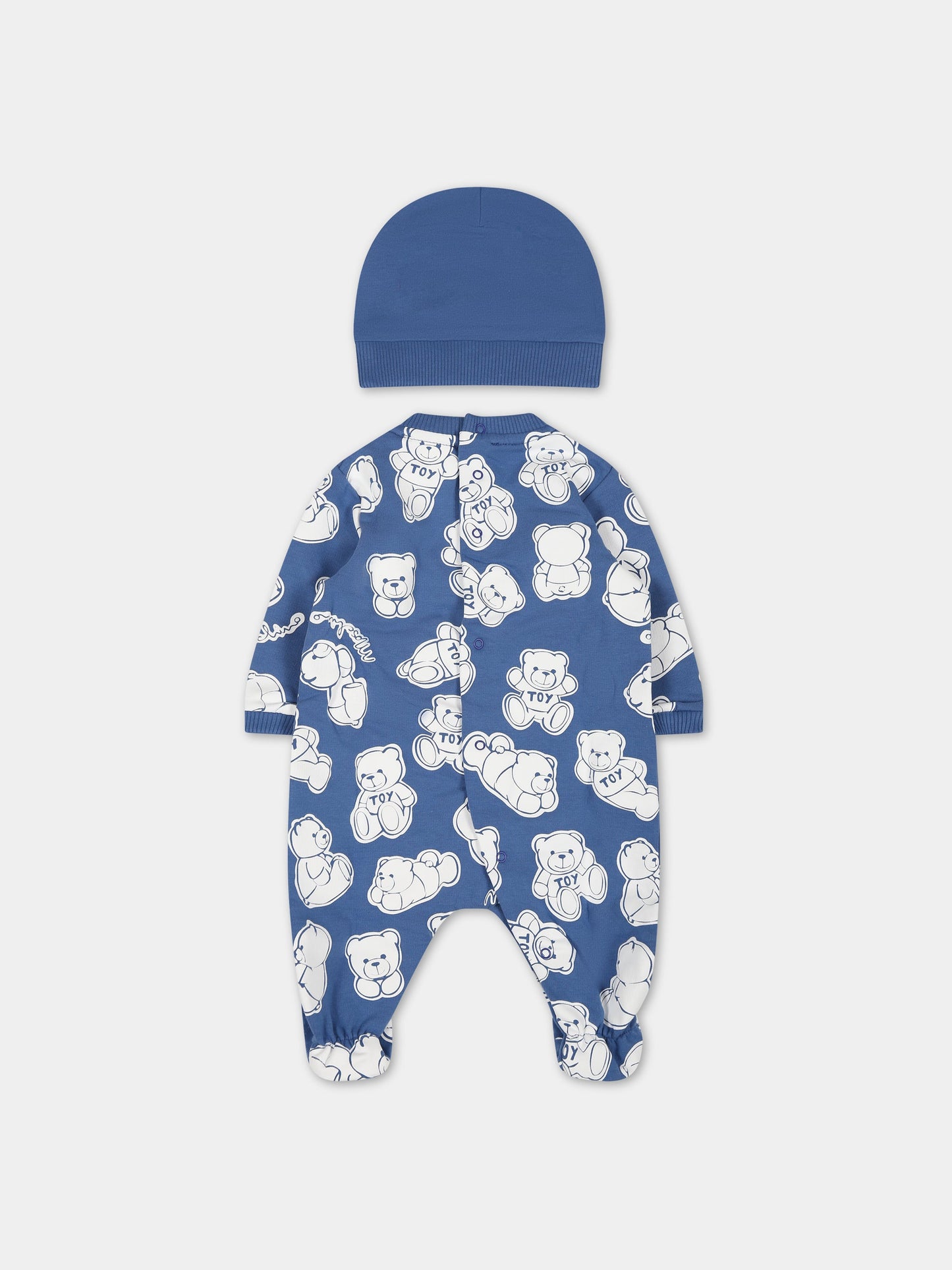 Set giallo per neonati con Teddy Bear e logo,Moschino Kids,MMY040 LDB5A 82574