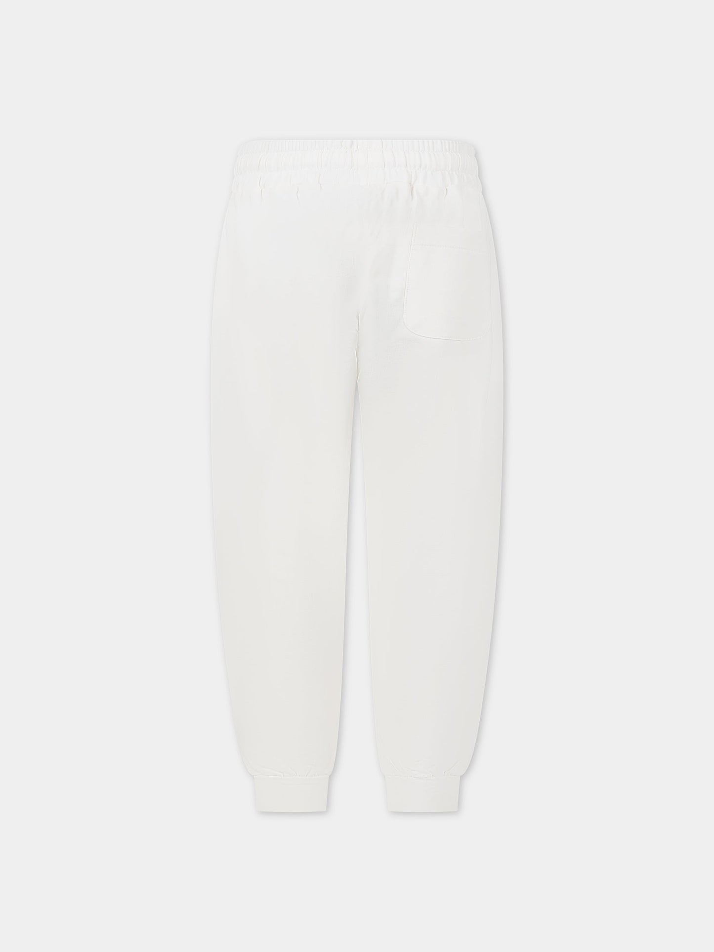 Pantaloni bianchi per bambini con logo e Teddy Bear,Moschino Kids,HUP058 LDA38 10063