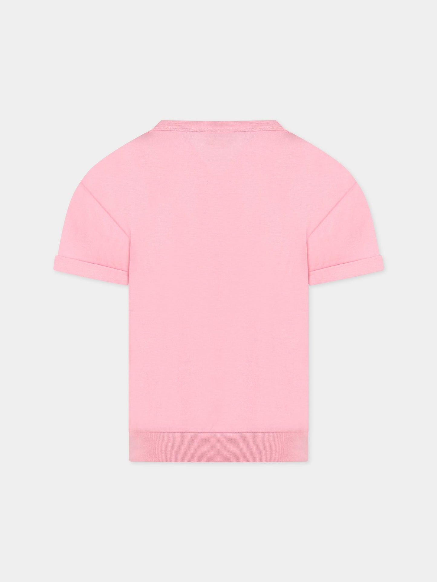 T-shirt rosa per bambini con logo,Gucci Kids,695318 XJE4E 5904