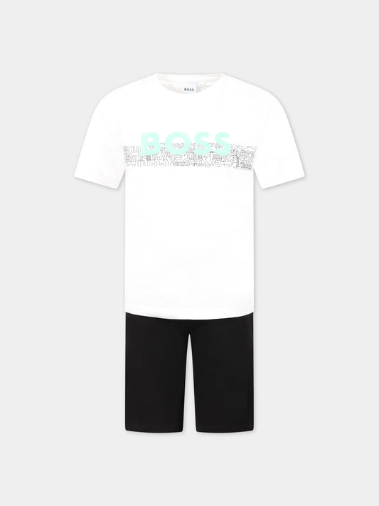 Completo multicolor per bambino con logo,Hugo Boss,J28093 M41