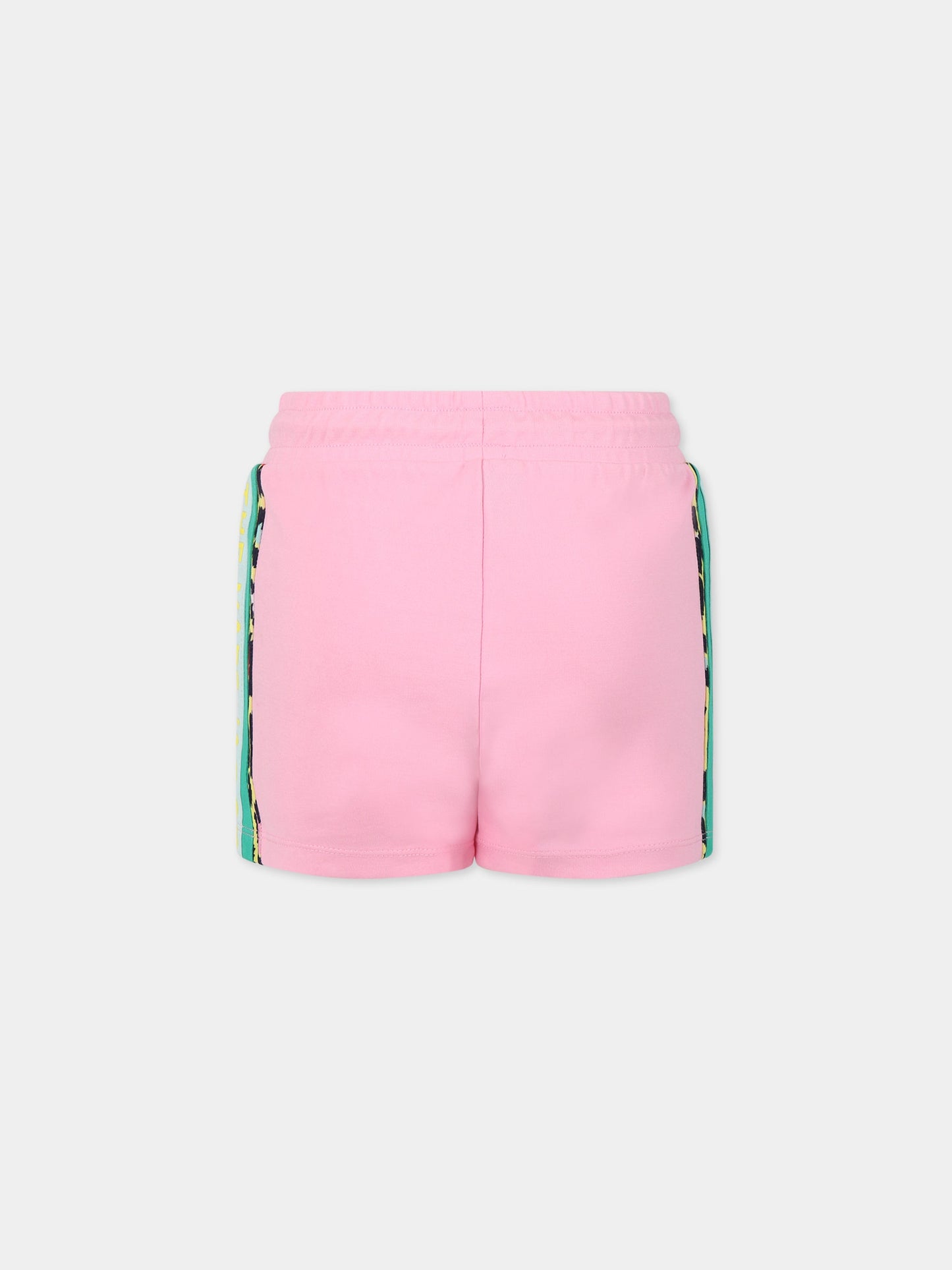 Shorts rosa per bambina con logo,Little Marc Jacobs,W14291 465