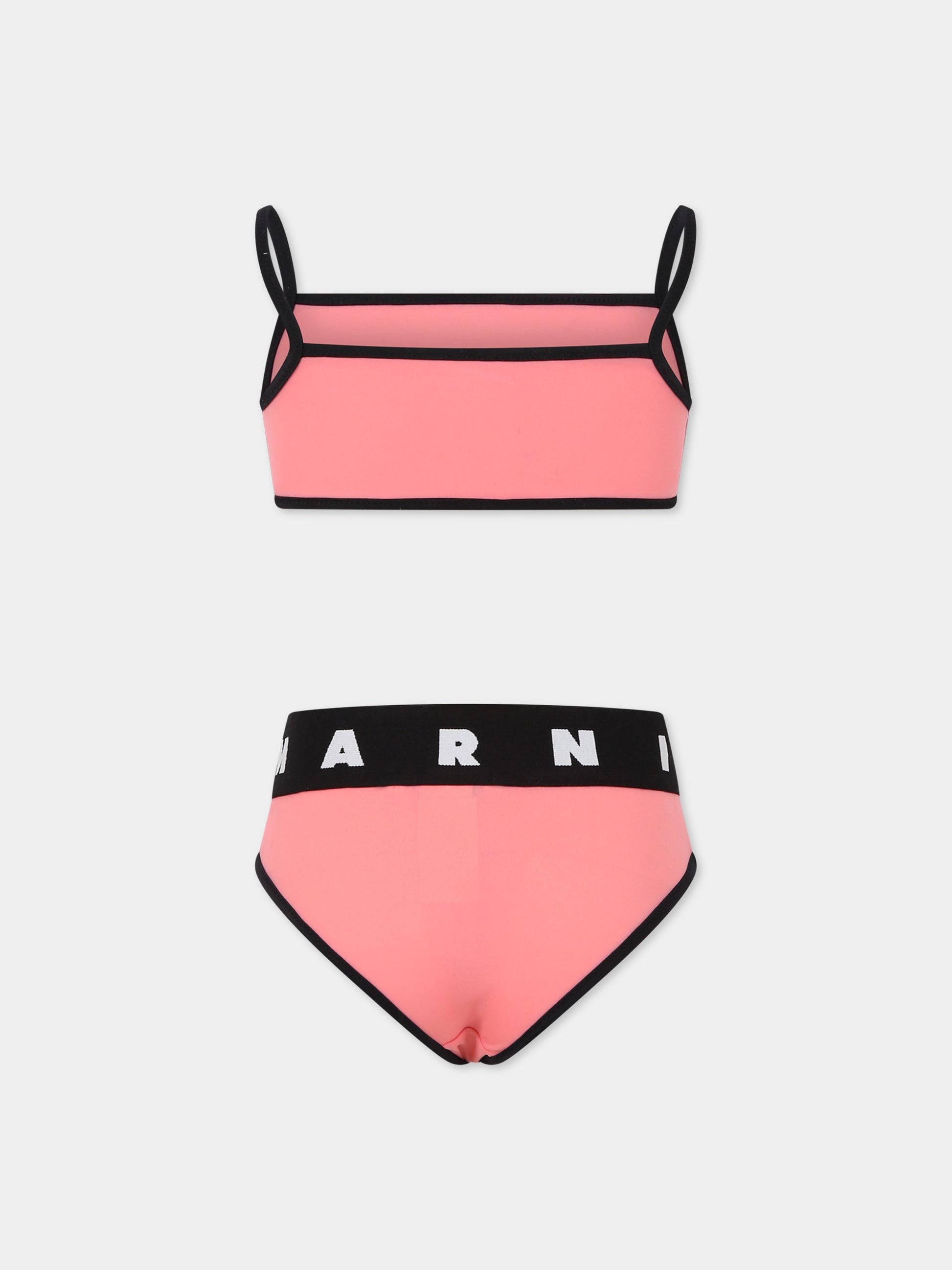 Bikini rosa per bambina con logo,Marni Kids,M00735 M00M2 0M335