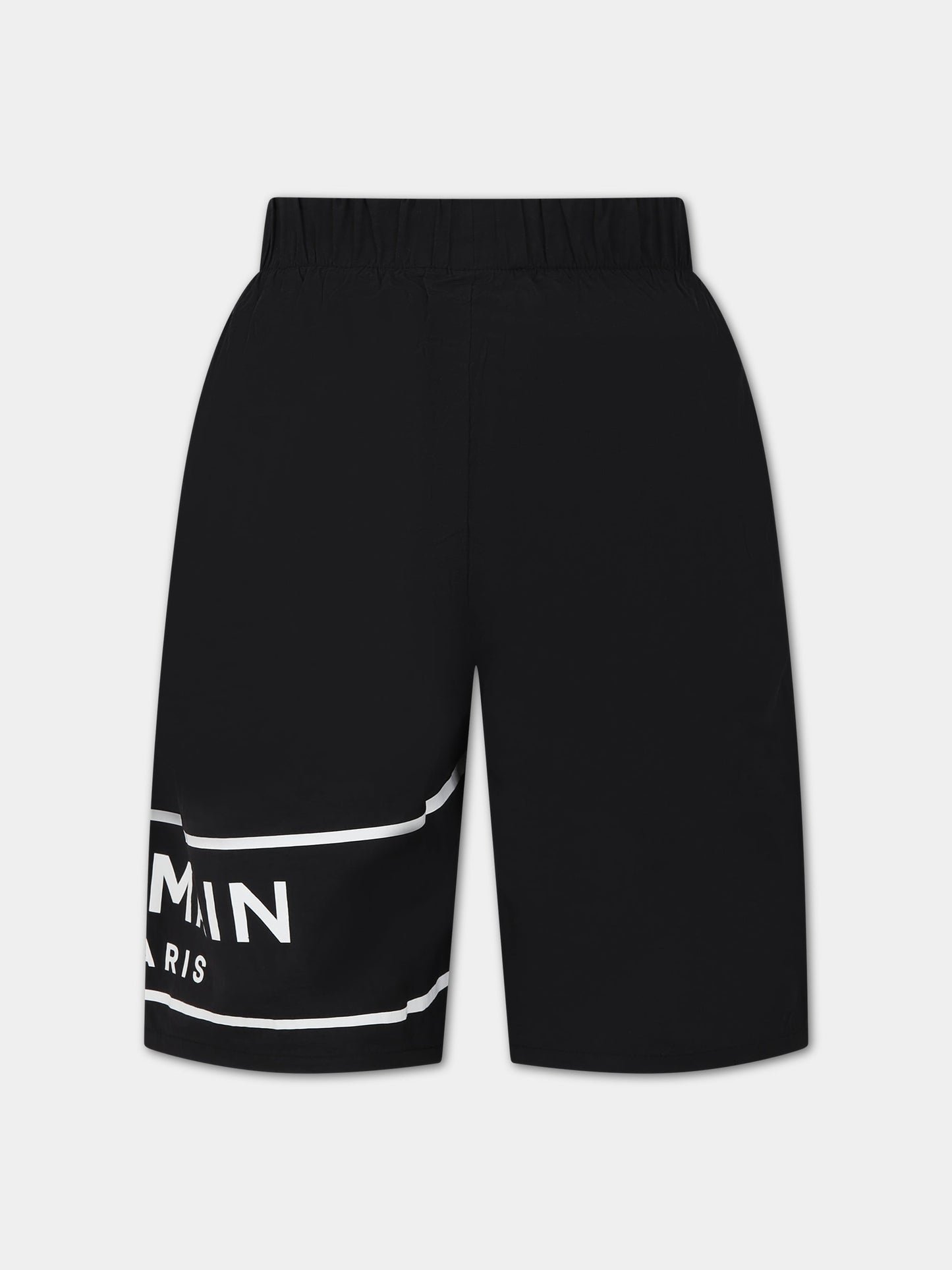 Boxer-mare nero per bambino con logo,Balmain Kids,BSCP29 Z1183 930BC