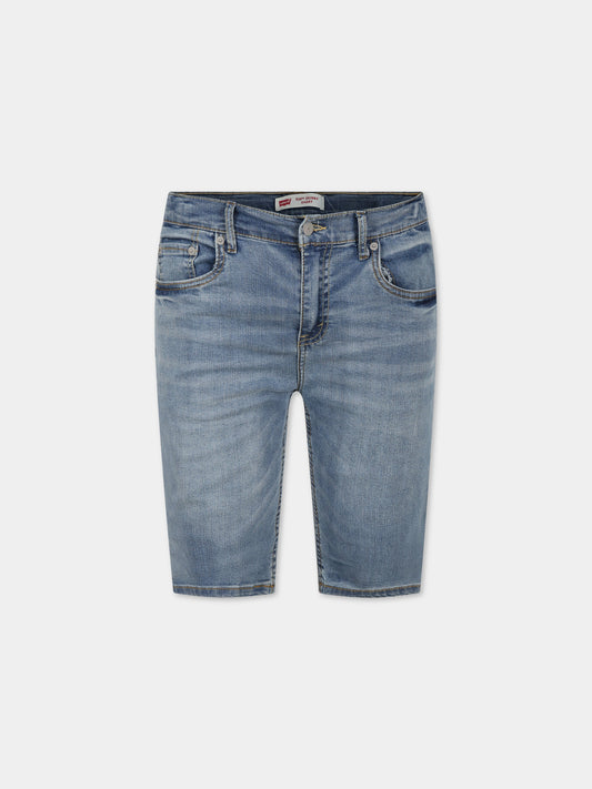 Shorts blu per bambino con logo,Levi's Kids,9EE452 L5D